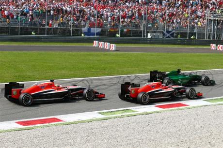 Marussia V Caterham Italian GP 2014 c/o James Moy Photography