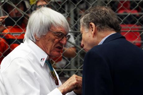 Bernie Ecclestone and Jean Todt Monaco Grand Prix 2014 c/o James Moy Photography